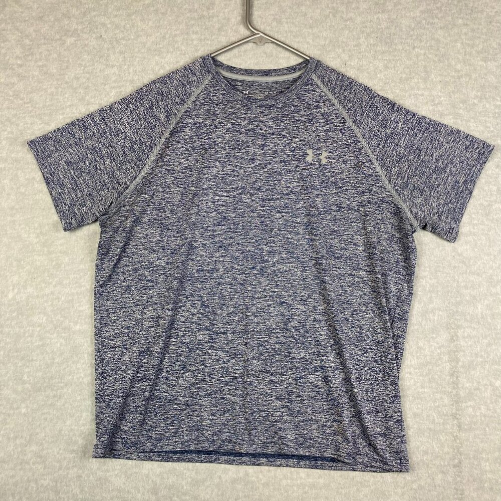 Under Armour Heather Blue Workout T-Shirt - Size Large